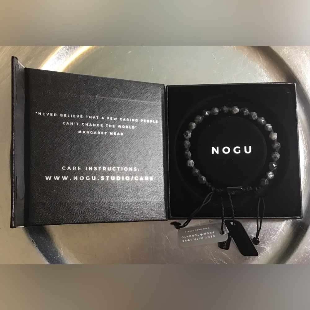 🖤🩶 NOGU Black and Charcoal Agate Double Macrame 🩶🖤